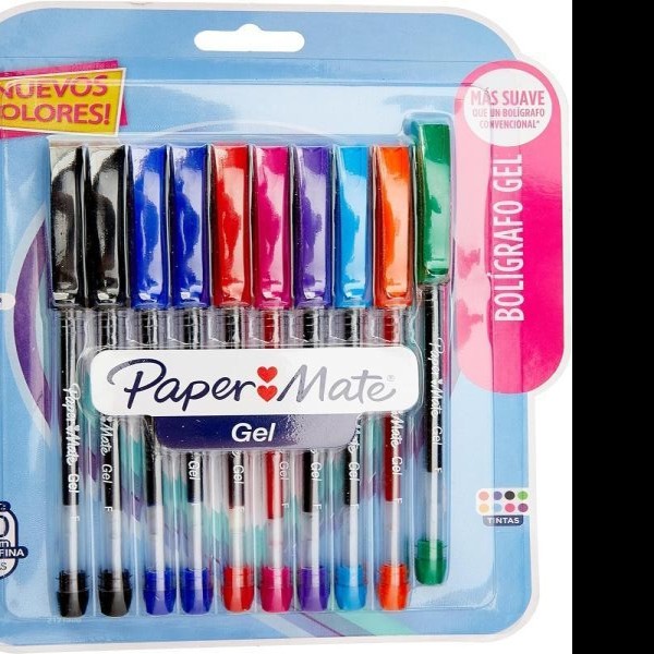 BOLIGRAFO GEL PAPER MATE .3MM BLIST. C10 COL. SURTIDO C12